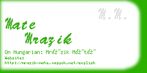 mate mrazik business card